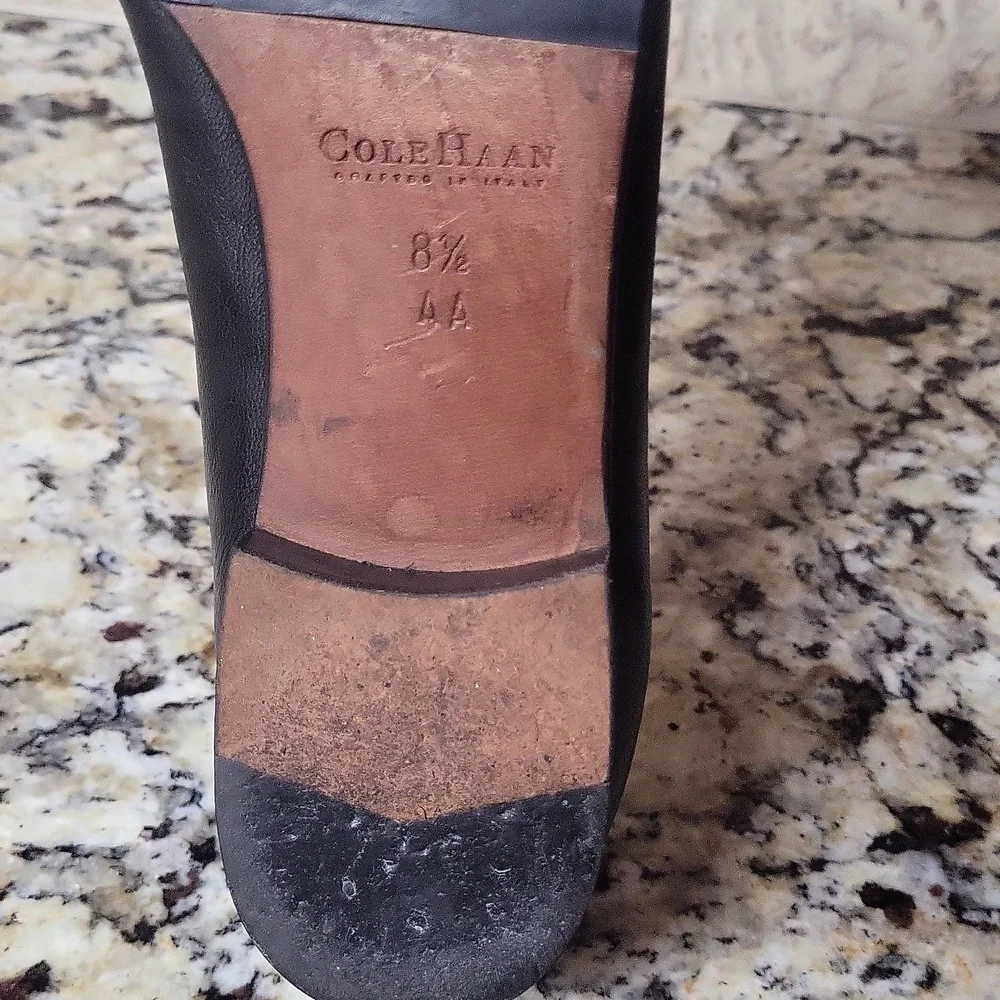 Cole Haan Black Leather Lezlie Loafers